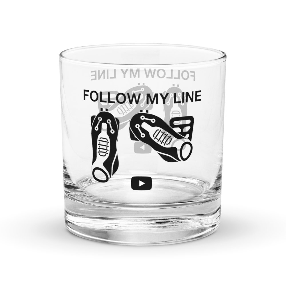 Follow My Line Logo Rocks Glass product image (3)