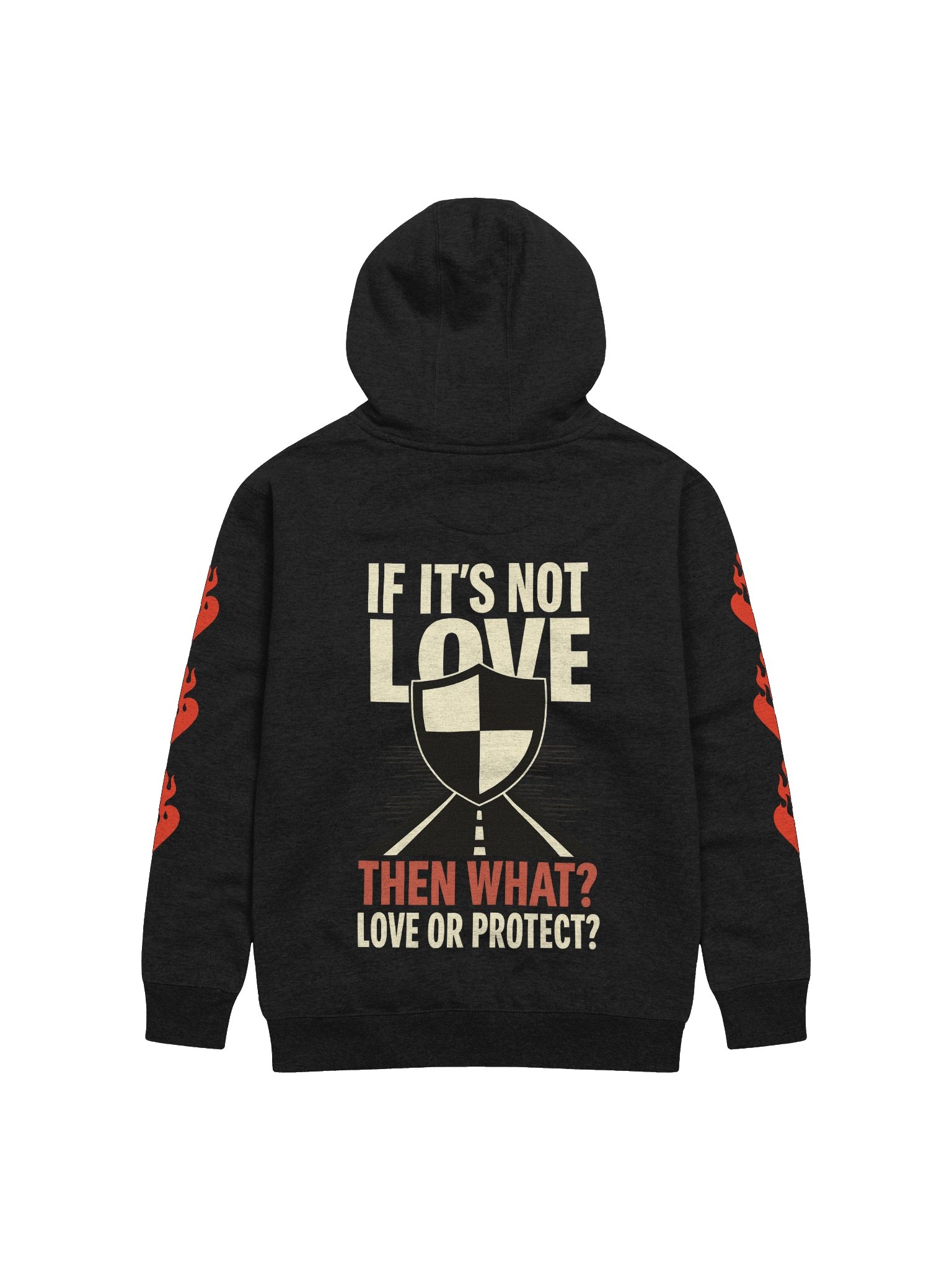“LOVE OR LUST” Streetwear Set – Bold Heart Flame Hoodie| HQ MAR Limited Edition product image (2)