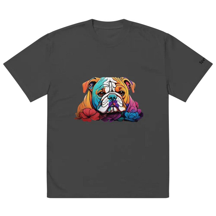 Bulldog Blossom Oversized T-Shirt product image (2)