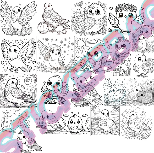 Taubenmalbuch 1 - Alle Motive! product image (2)