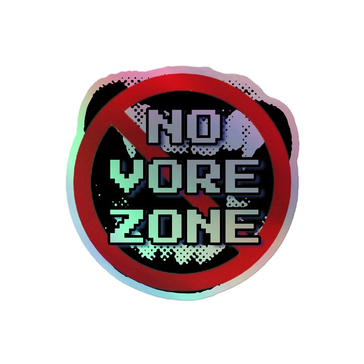 NO VORE ZONE holo sticker product image (2)