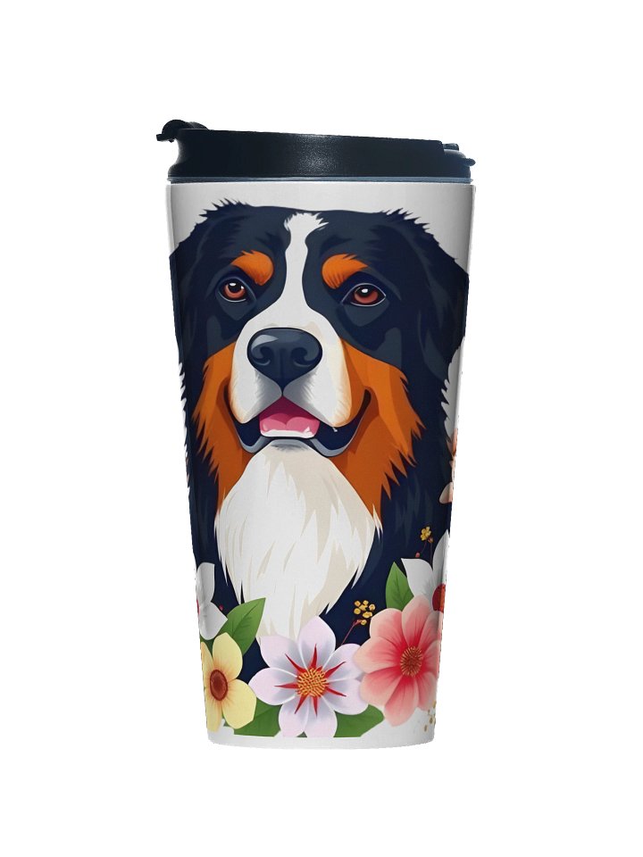 Floral Bernese Mountain Dog Travel Mug product image (1)