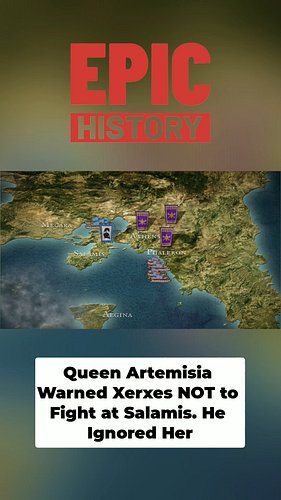 Battle of Salamis story: Queen Artemisia argues “Why risk battle?” while Xerxes demands a decisive fight. The generals say at...