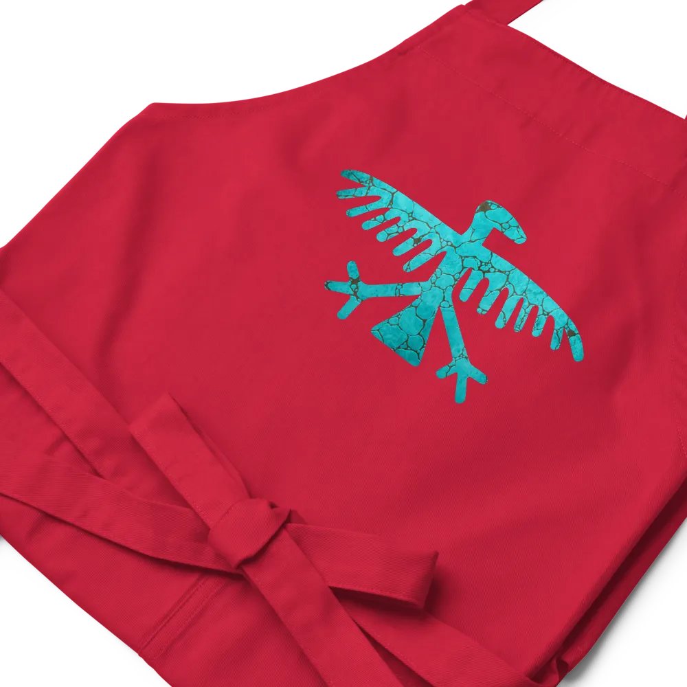 Turquoise Condor Cotton Twill Apron product image (2)