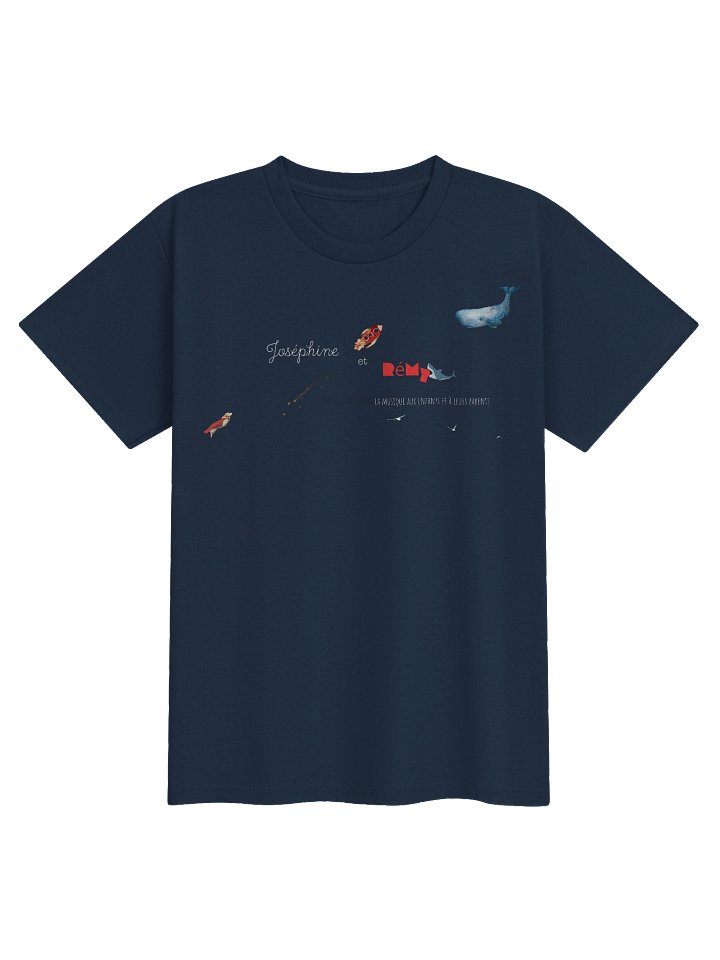 Whimsical Musical Joséphine et Rémy Kids Sports Tee product image (1)