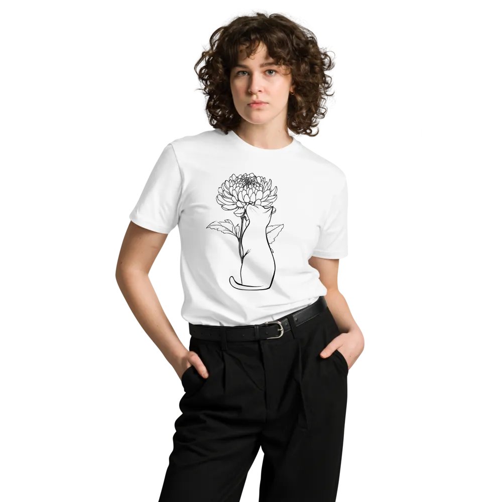 Chrysanthemum Cat Supreme Comfort Crew Neck T-Shirt product image (23)