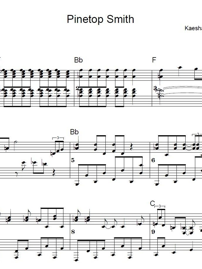 Pinetop Smith - Blues piano - Piano sheet music product image (1)