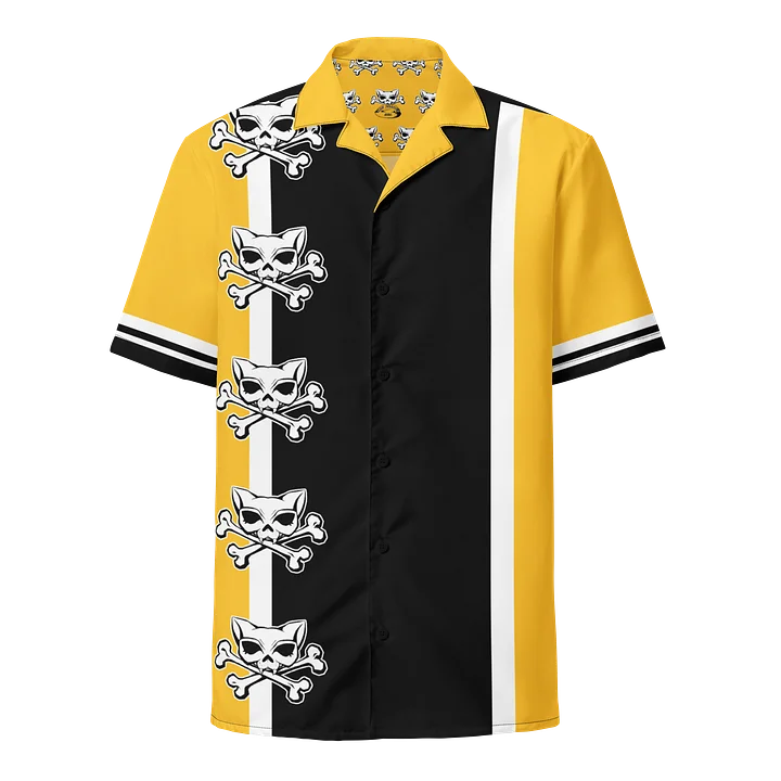 Yellow Kat Skull Bowling Shirt product image (1)