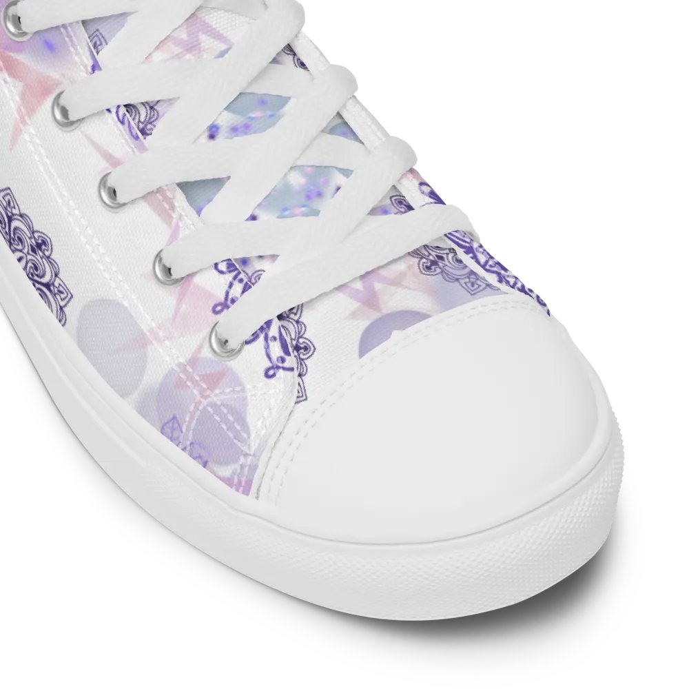 Lilac Mandala Lace Up Womens Shoes product image (9)
