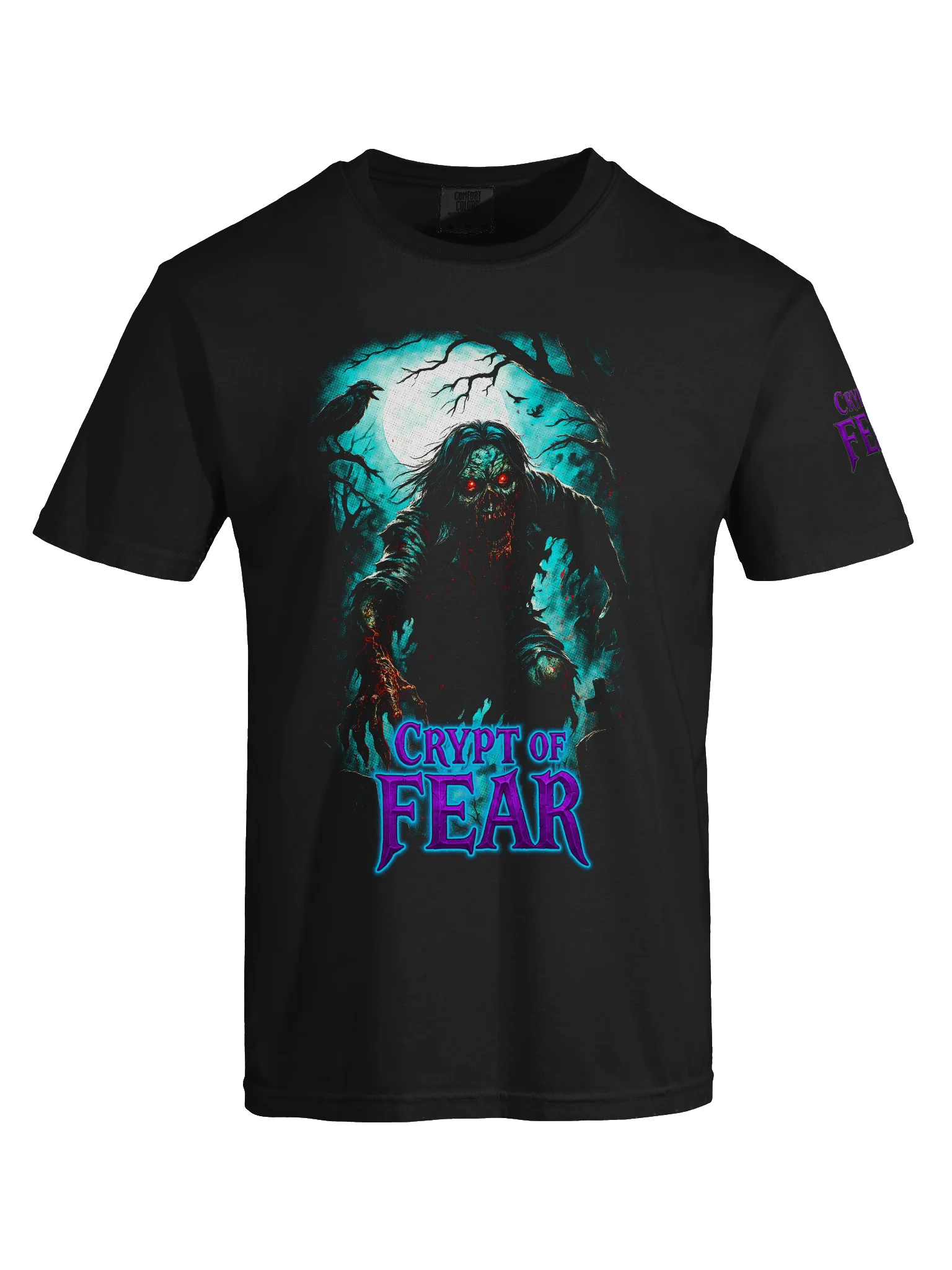 CRYPT OF FEAR Zombie Moon Horror Tee product image (5)