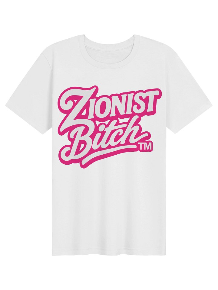 Zionist Bitch Script Tee (White) product image (1)
