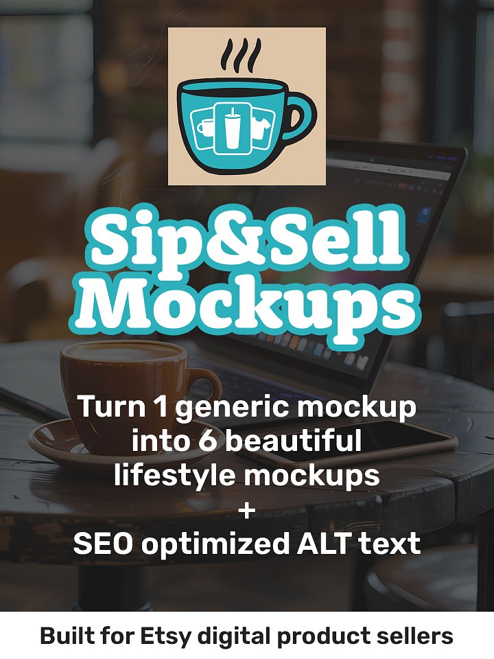 Sip & Sell Mockups - Tumbler Wrap Lifestyle Mockup Generator (App) product image (1)