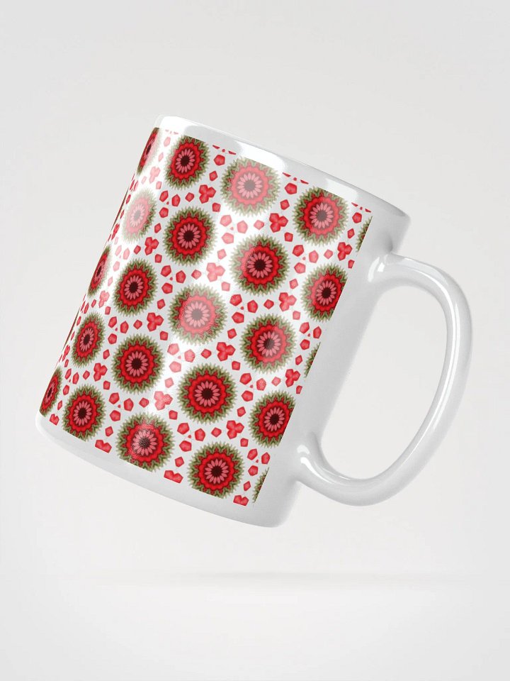 Red Green & White Daisy Mug product image (2)