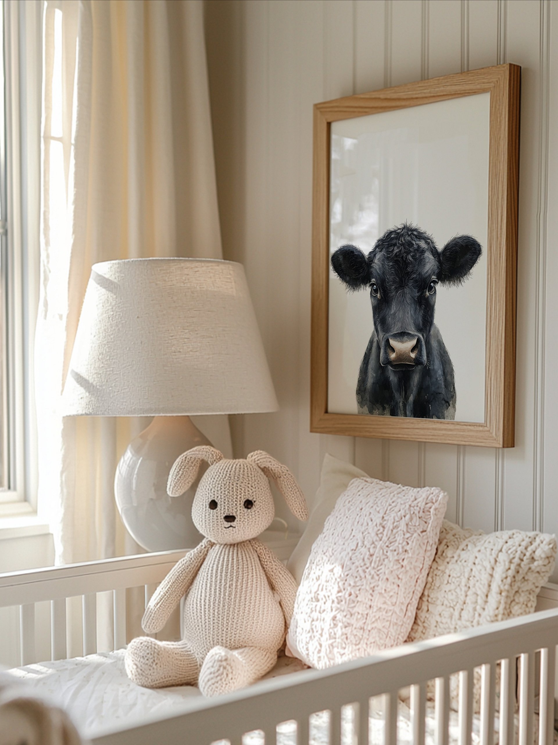 Black Cow Portrait Farmhouse Print product image (2)