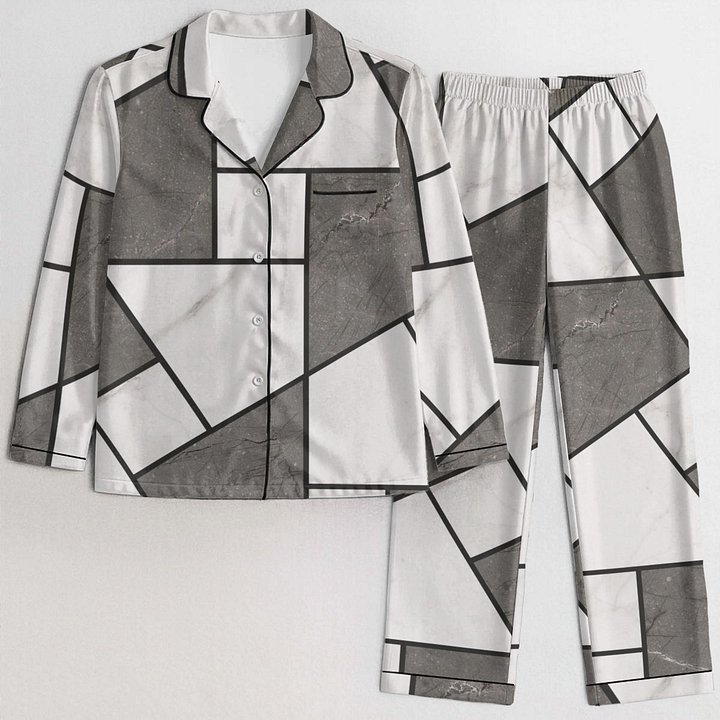 Monochrome Marble Geometric Pajama Set product image (1)