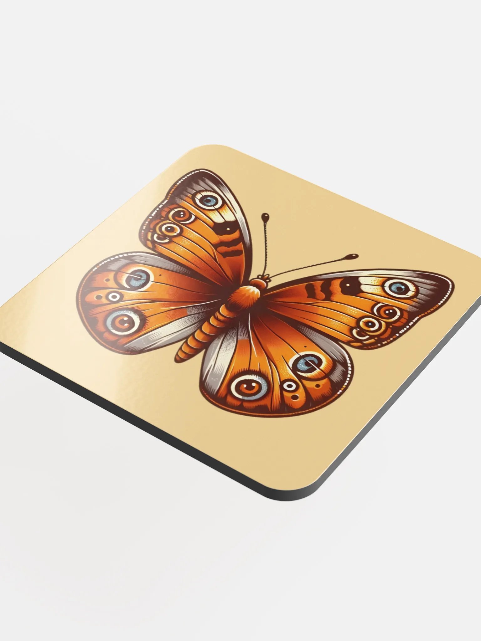 Orange Monarch Butterfly Cork Coaster product image (4)