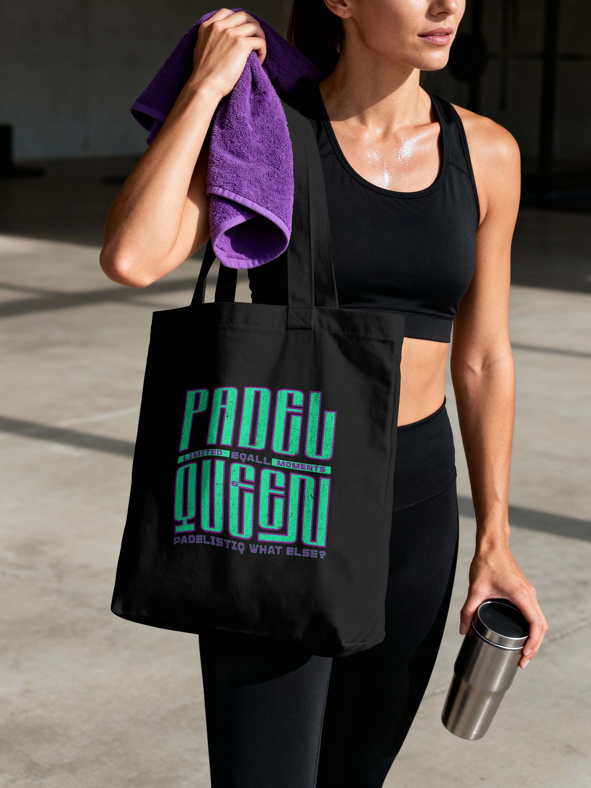 PADELISTIQ Queen ECO Tote_R3CVR.i by EQALL® Essentials_Purple / Turq. product image (1)