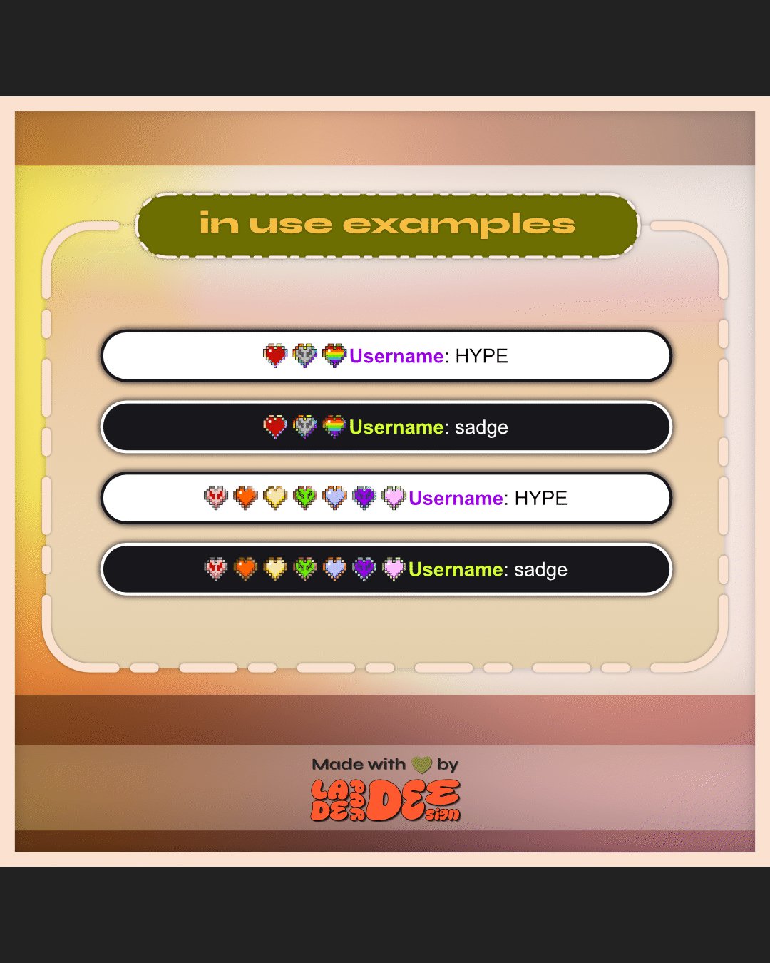 MC Flat Heart Badges product image (8)