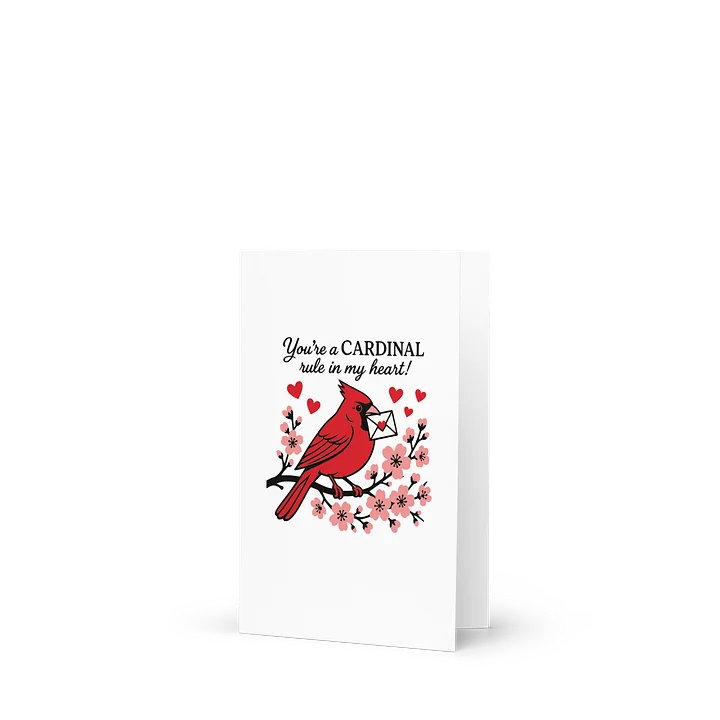 Cardinal Valentine's Day Card | You're a Cardinal Rule in My Heart | Funny Bird Pun Love Card product image (1)