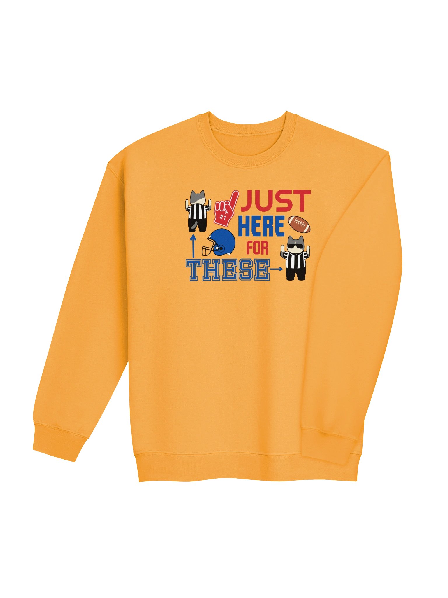 American Football Cat (JUST HERE FOR THESE - touchdown signals) - Unisex Adult Sweatshirt product image (3)