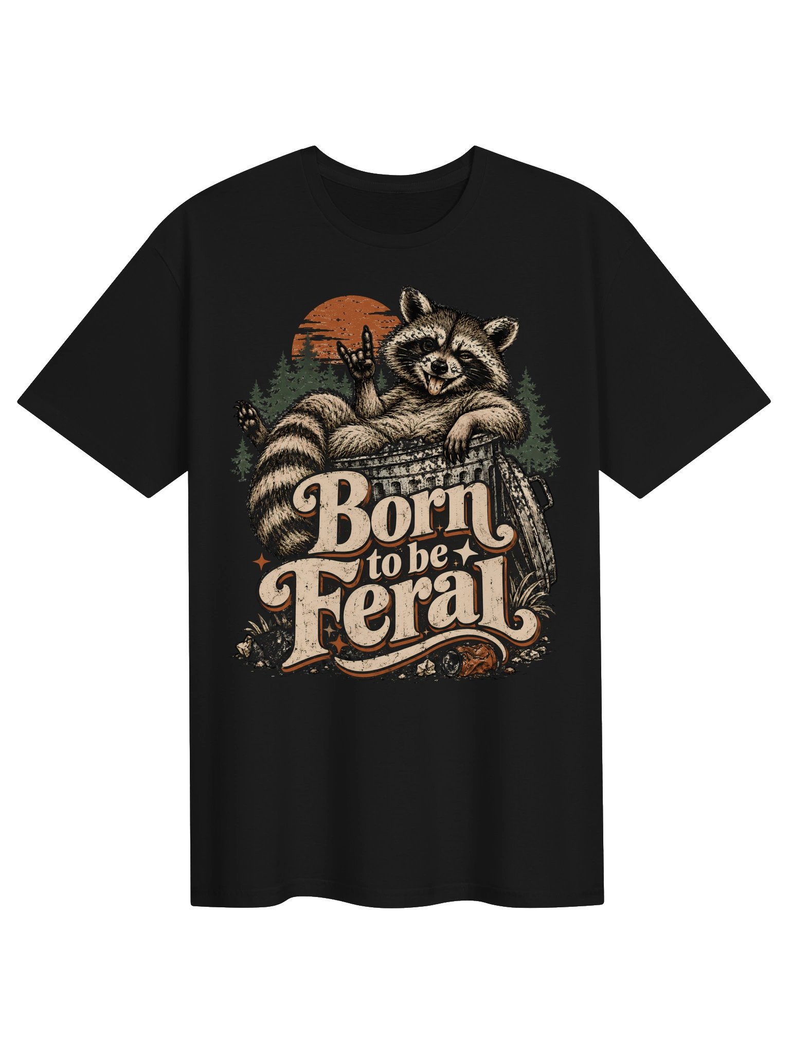 Born to Be Feral Raccoon Tee product image (5)