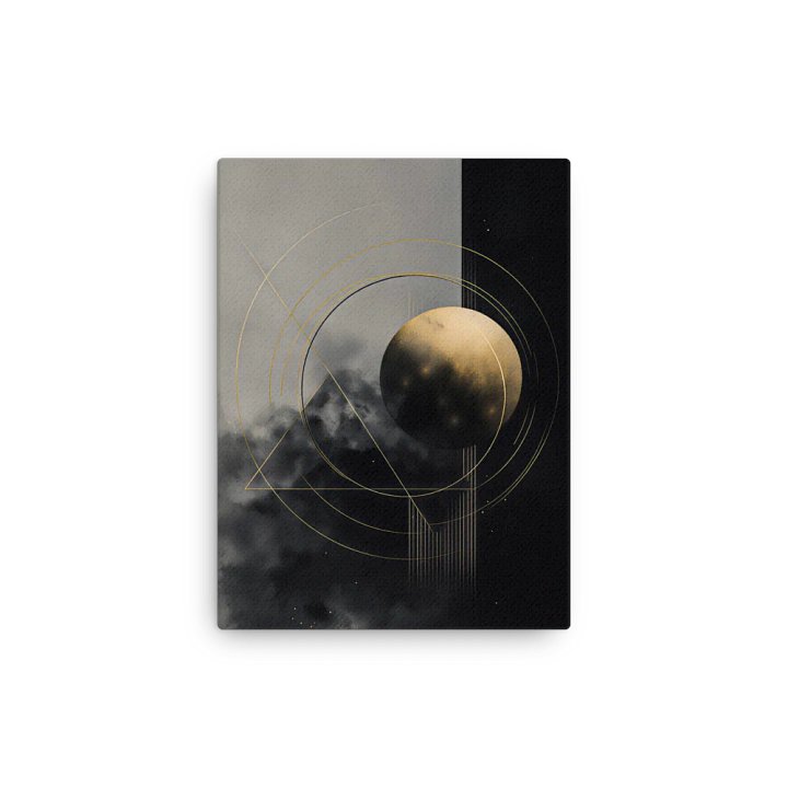 Celestial Balance – Abstract in Black, Gold, and Smoke Grey Geometry product image (13)