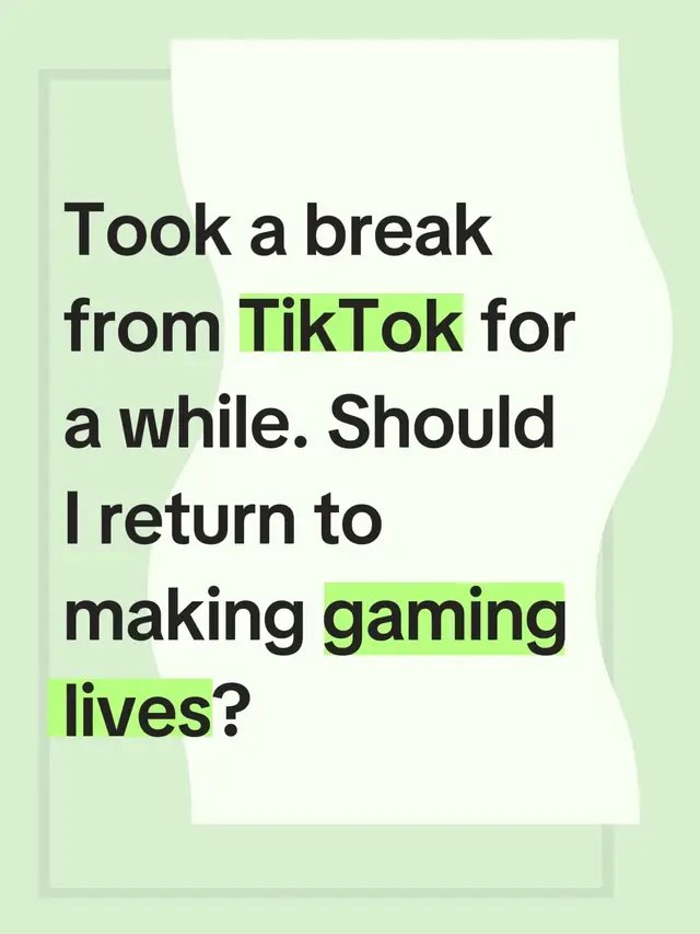 Took a month or two long break from doing TikTok gaming lives. Wondering if #tiktokgaming is just as big as it was.  Really wish I had a streamkey so I could just use OBS, Tiktok studio app is so frustrating to use. Has it improved? 