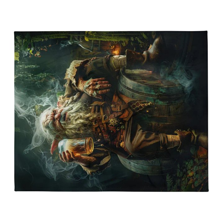 Elder elf drinking a beer - Blanket product image (1)