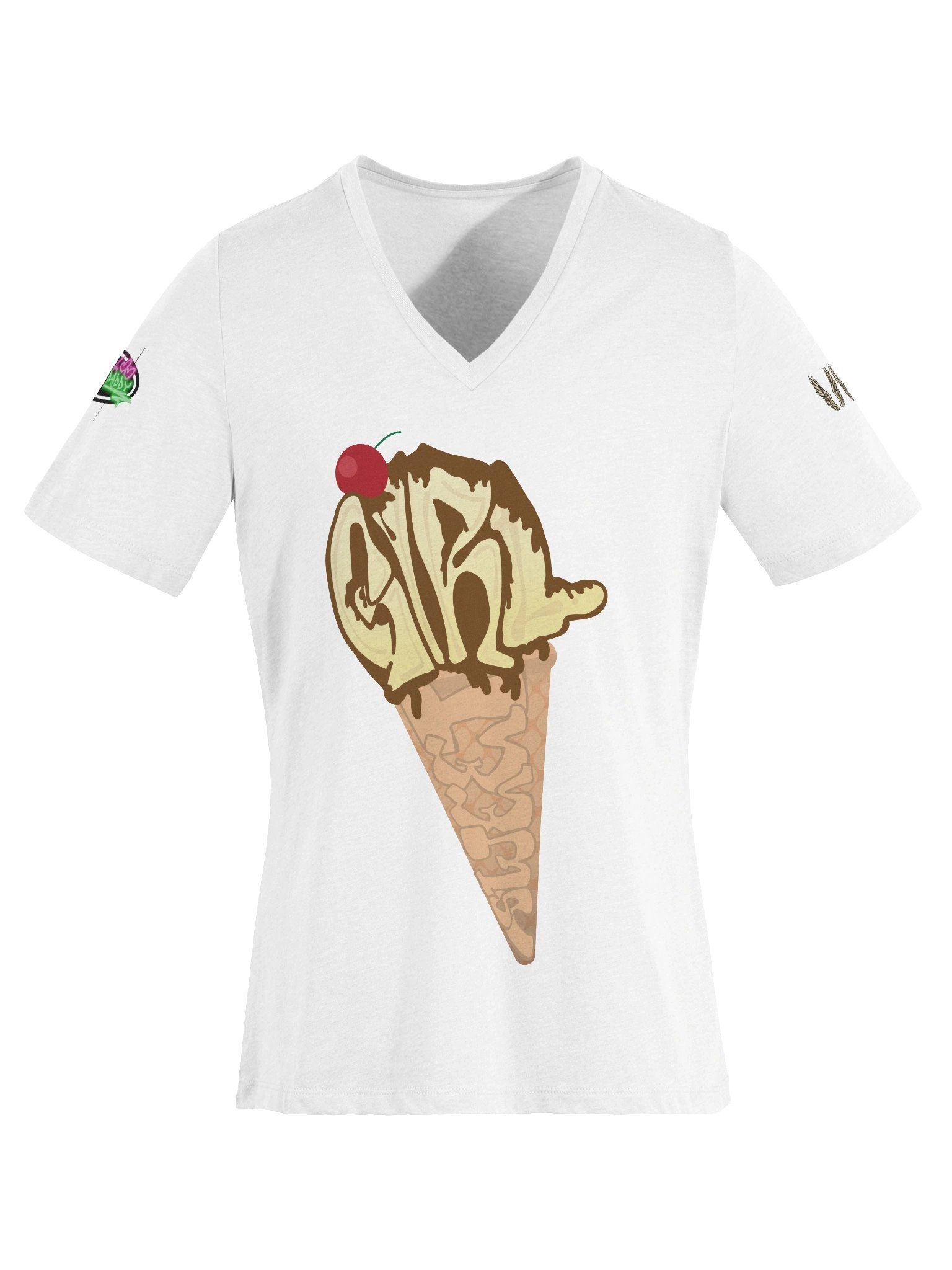 Ice Cream Sweet Girl V-Neck Shirt product image (46)