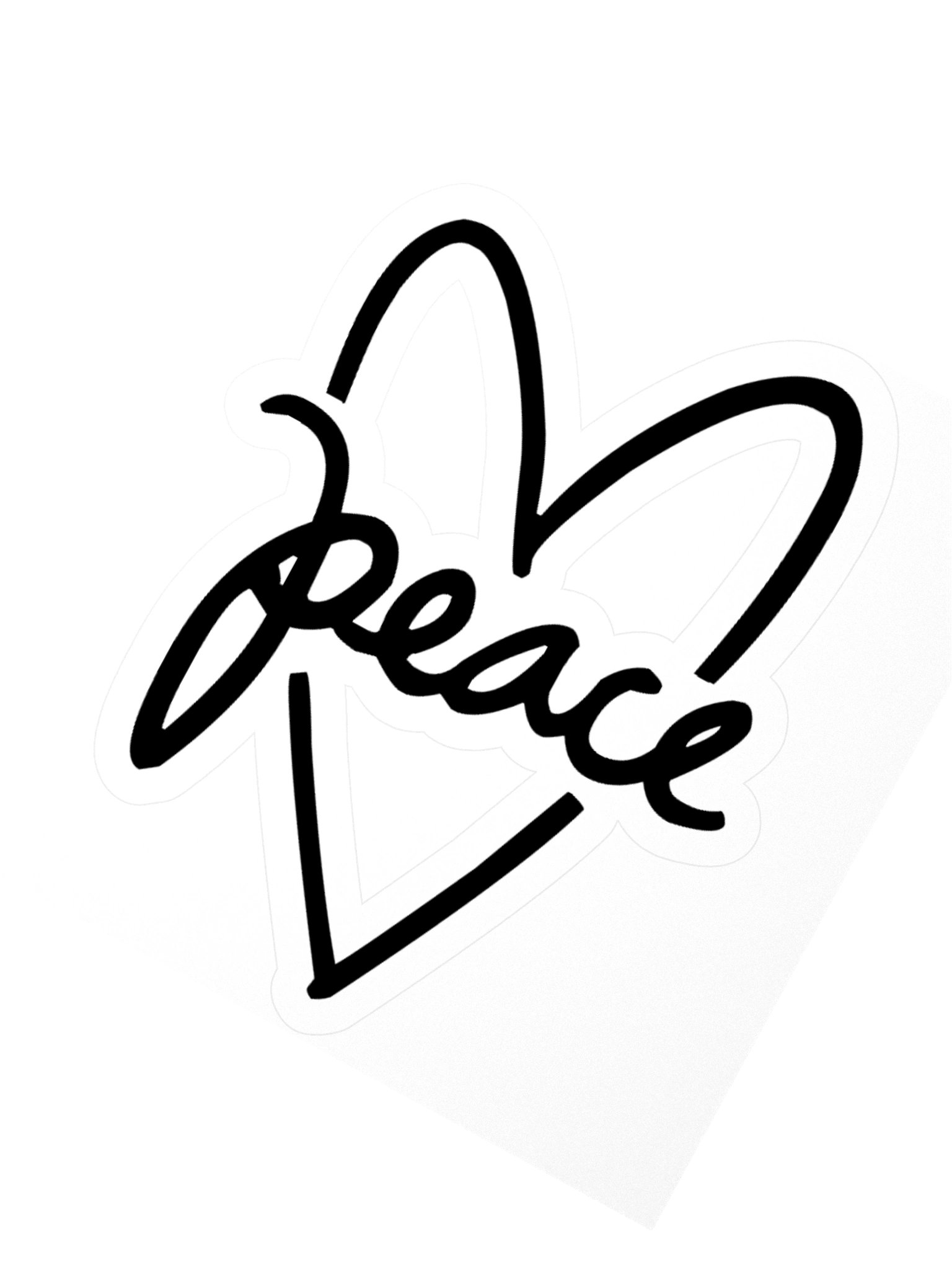 Peace Heart Sticker product image (2)