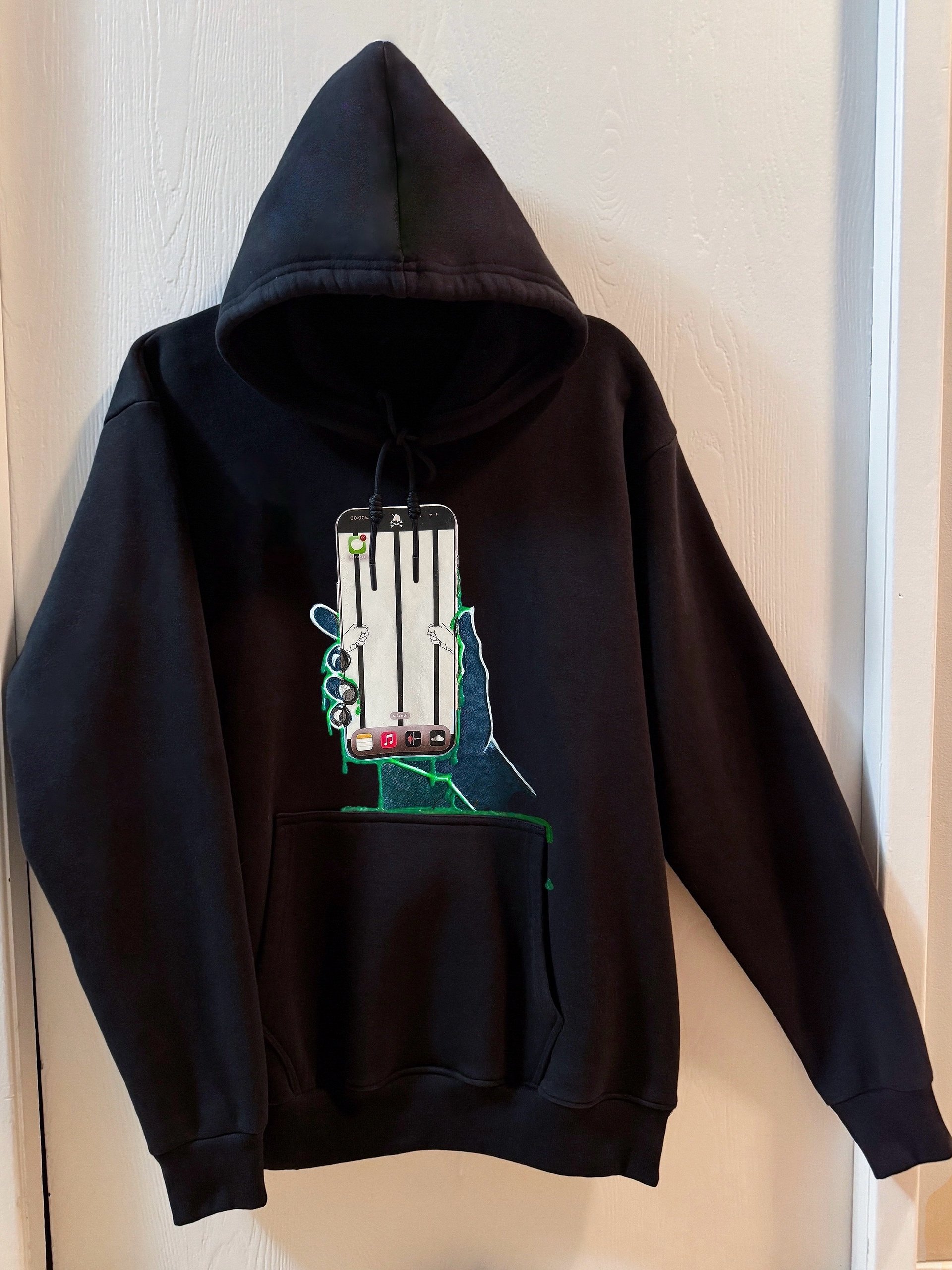 “Toxic Biohazard” Black Drawstring Hoodie product image (2)