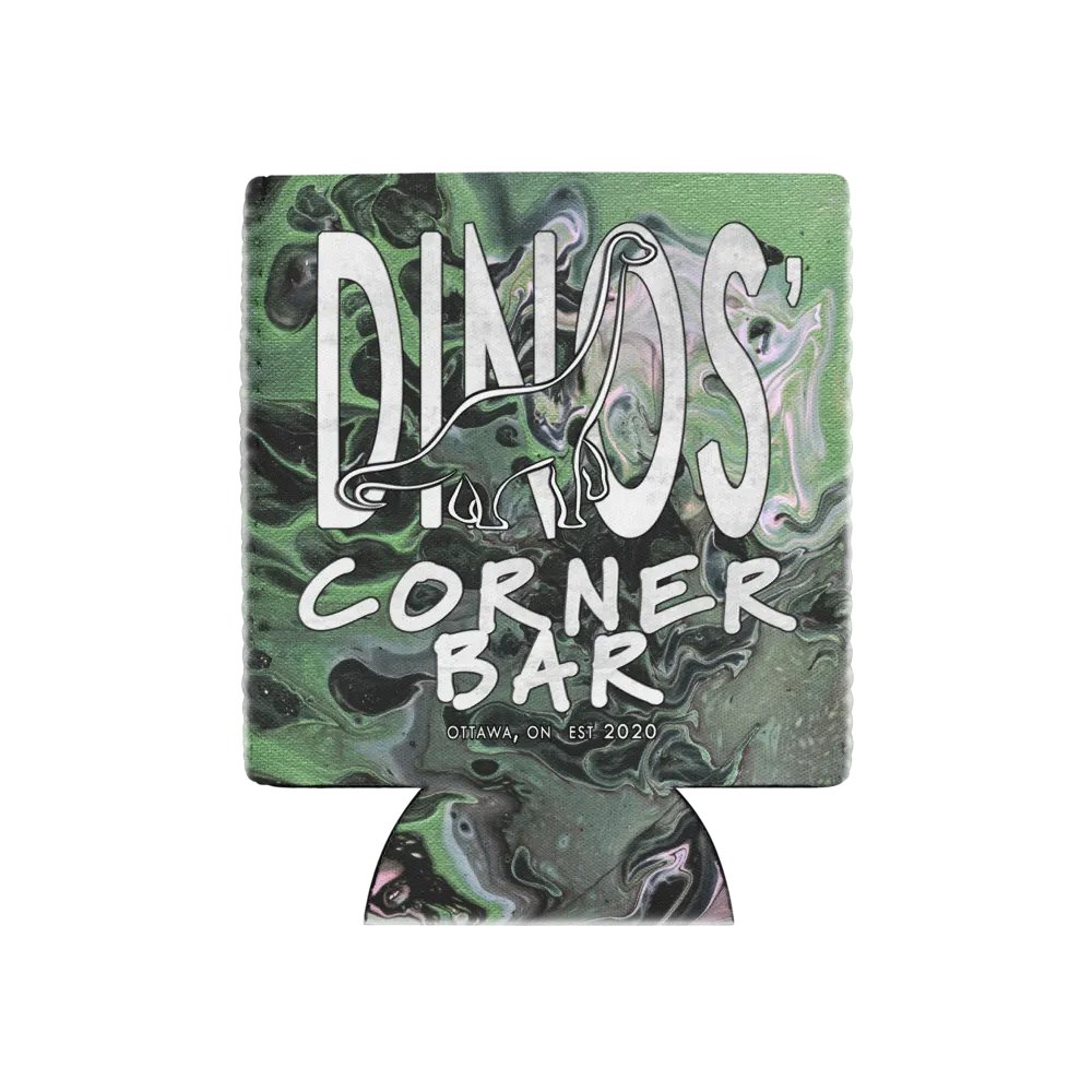 Dinos' Corner Bar Metallic Green Fluid Acrylic Coozie product image (1)