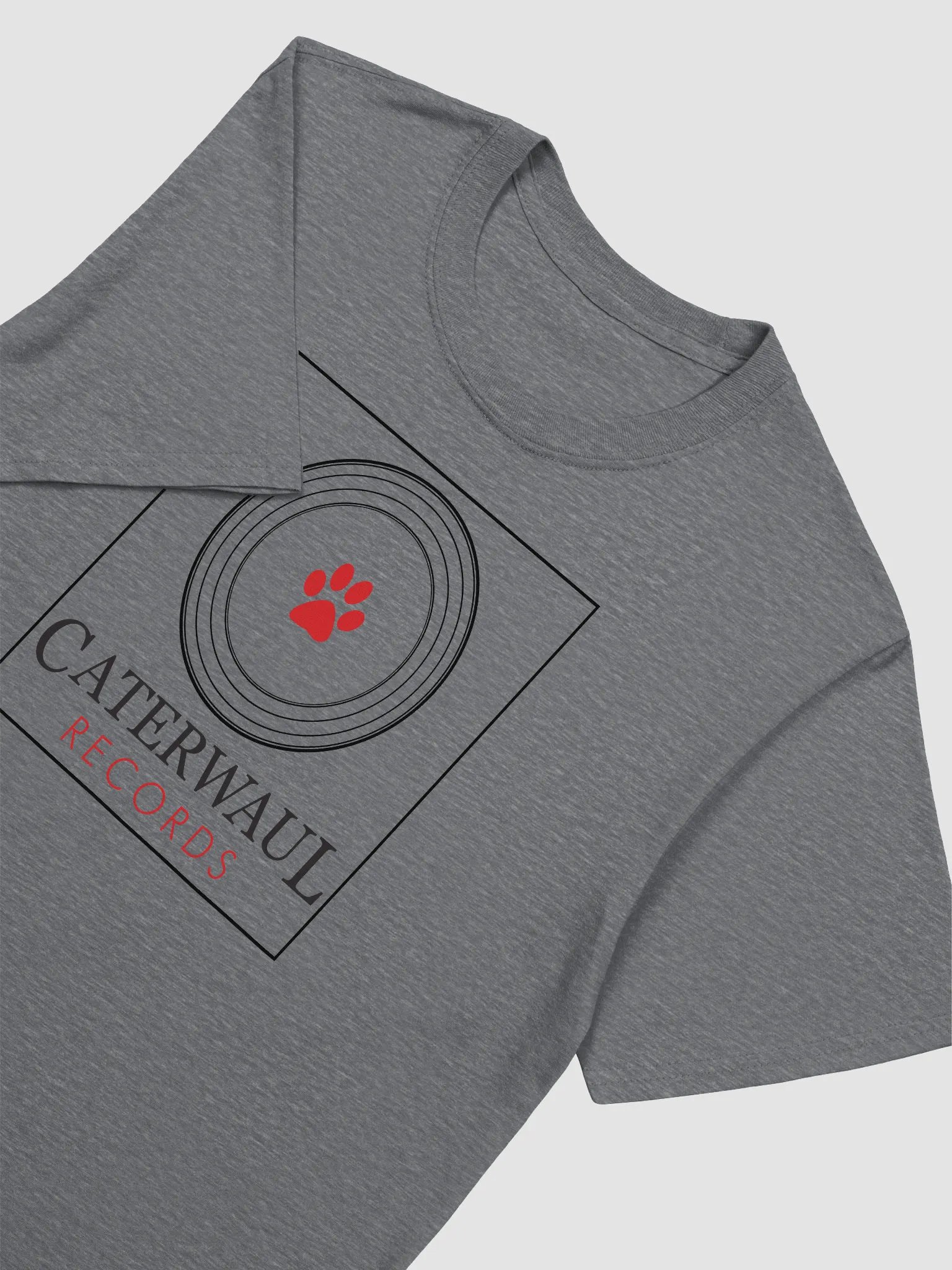 Caterwaul Records Tee - Red Paw product image (3)