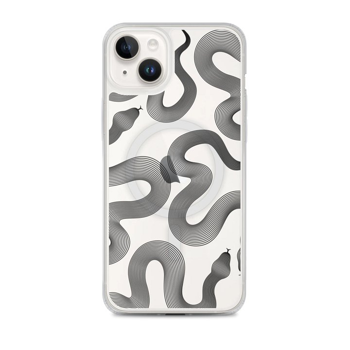 Black Rippling Serpentine iPhone Case product image (1)