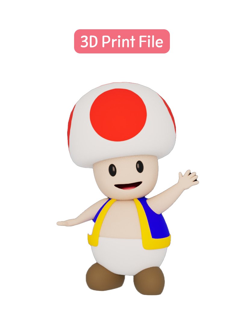 [3d print file] Toad (Mario) product image (1)