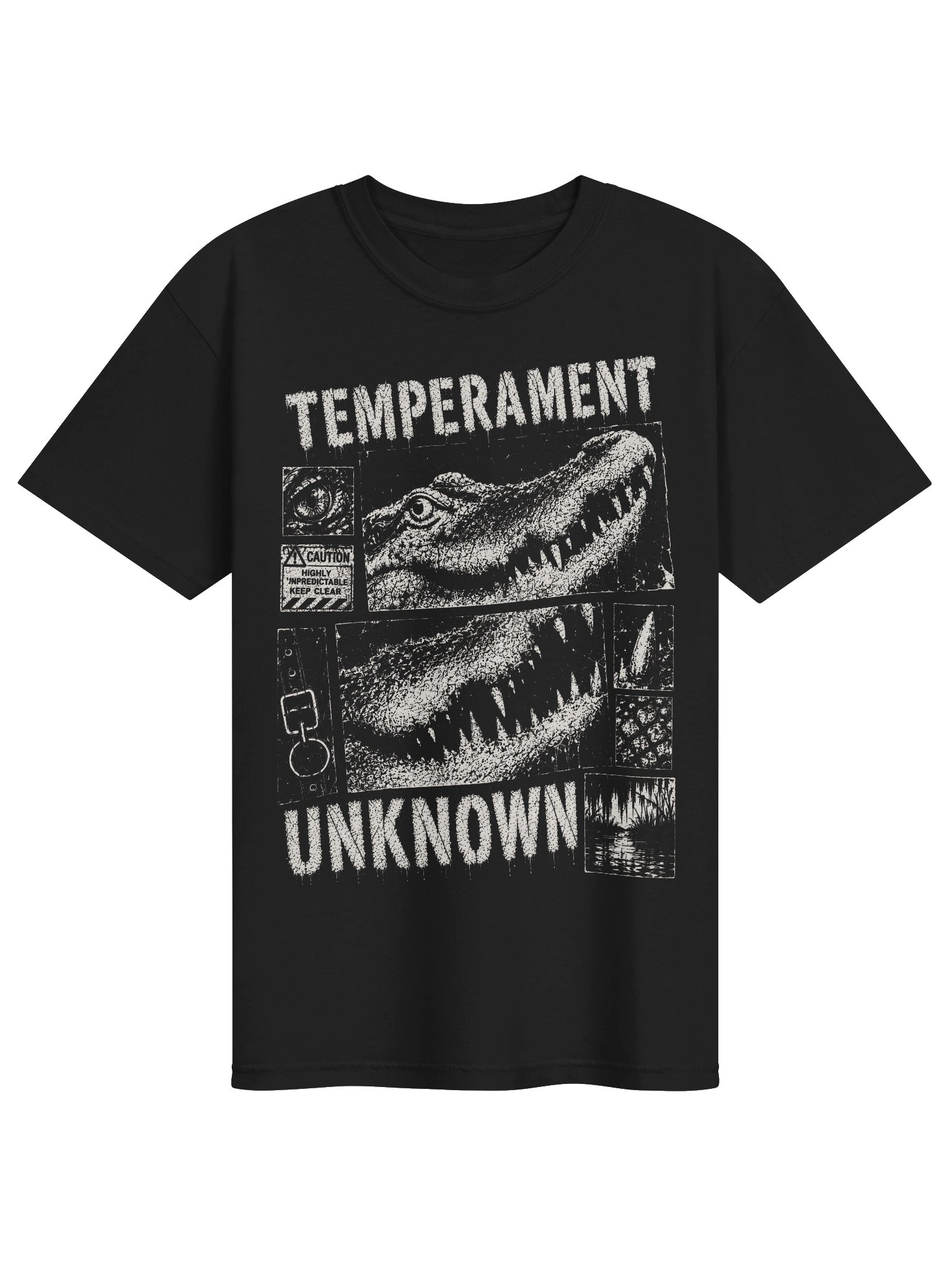 Temperament Unknown Crocodile Heavyweight Vintage Collage Graphic Tee product image (1)