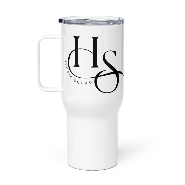 Hedgie Squad white travel mug product image (1)
