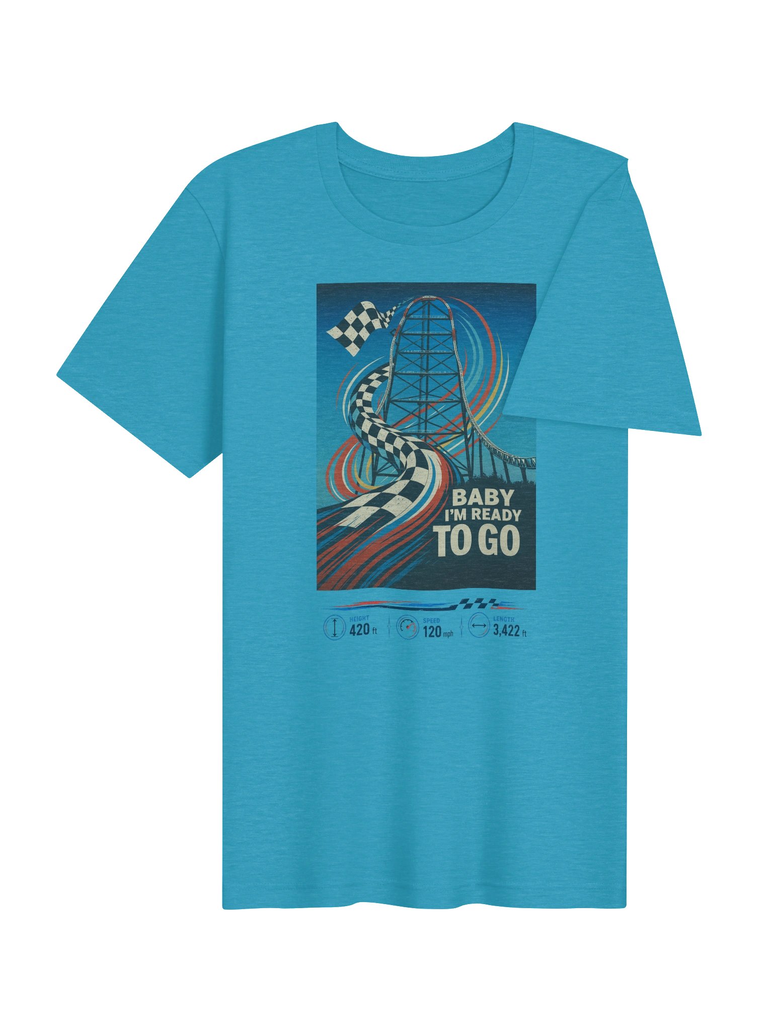 Baby I’m Ready to Go Roller Coaster Tee product image (4)