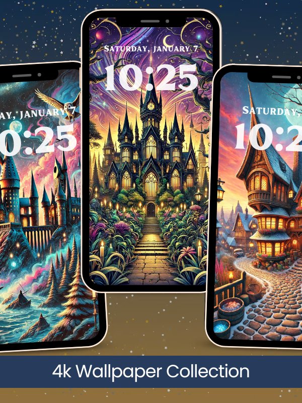 Magical Fantasy Illustration Phone Wallpaper Bundle 4K Quality Bundle for Android and IOS product image (2)