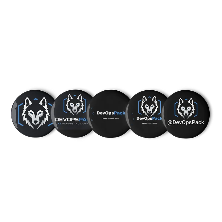 Blue Wolf Emblem Pin Button Set product image (1)