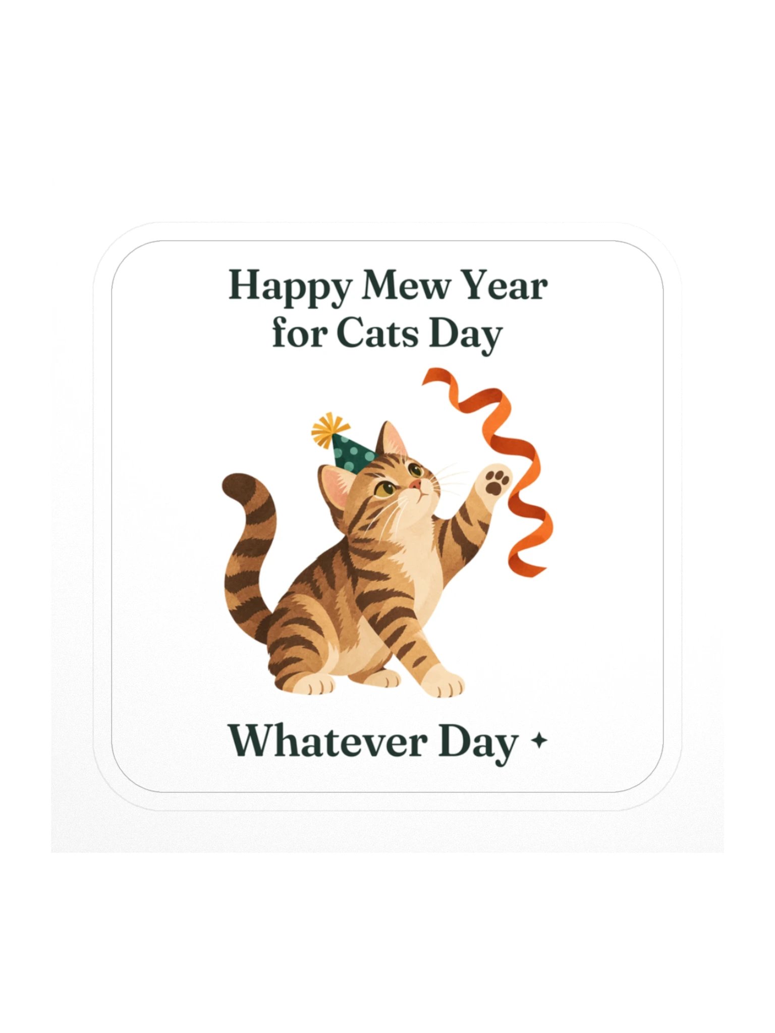 Happy Mew Year for Cats Day Sticker product image (1)