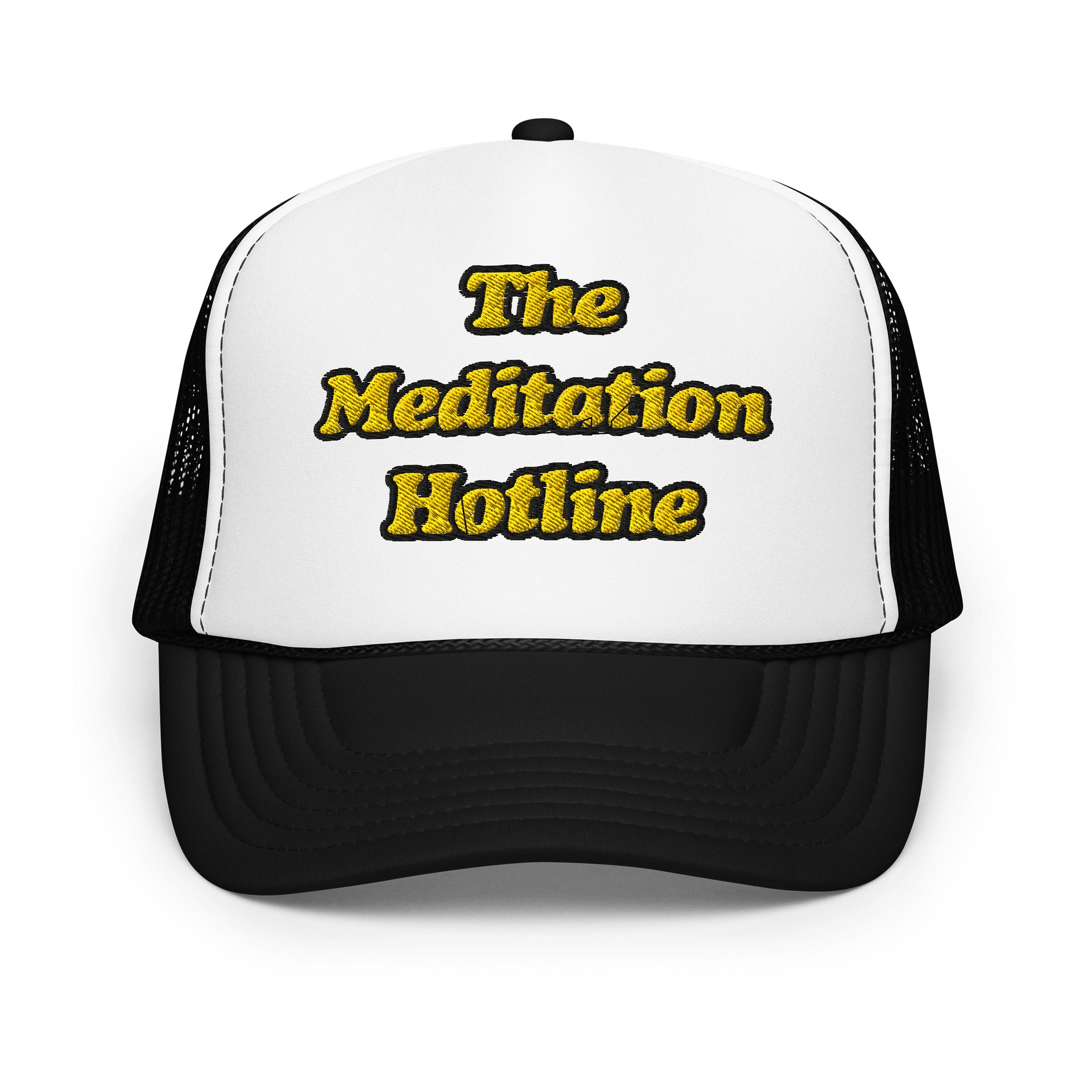 Emroidered Retro Foam Trucker Hat - The Meditation Hotline product image (7)