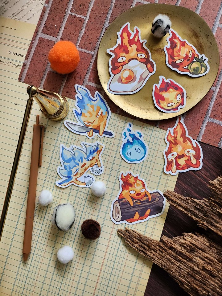 Calcifer // Matte Die Cut Sticker Set product image (1)
