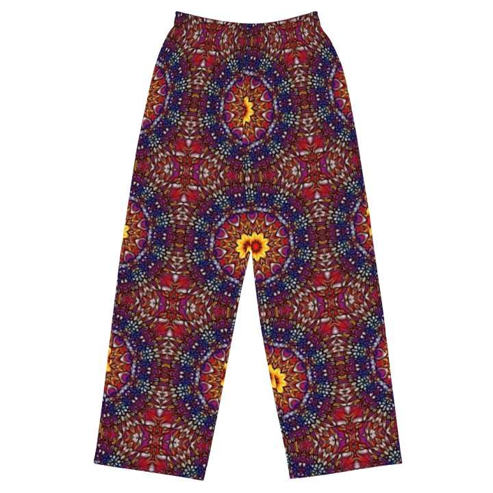 Blue Red Purple Kaleidoscope Pattern Wideleg Pants product image (2)