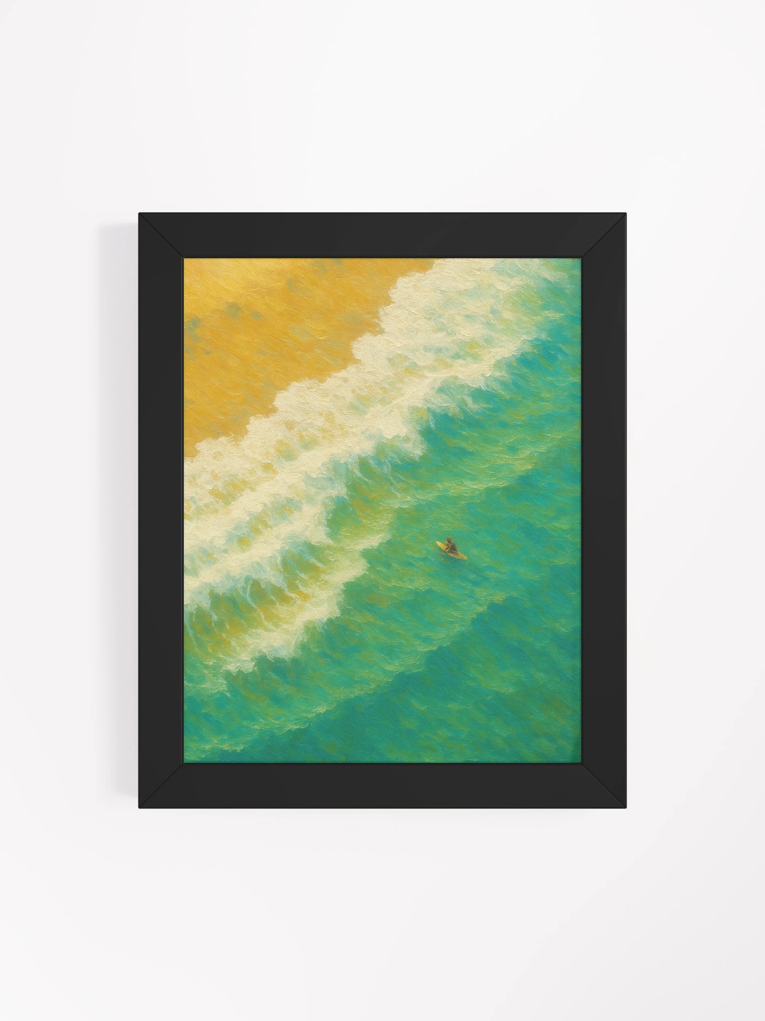 Vibrant Beach Day Poster framed product image (4)