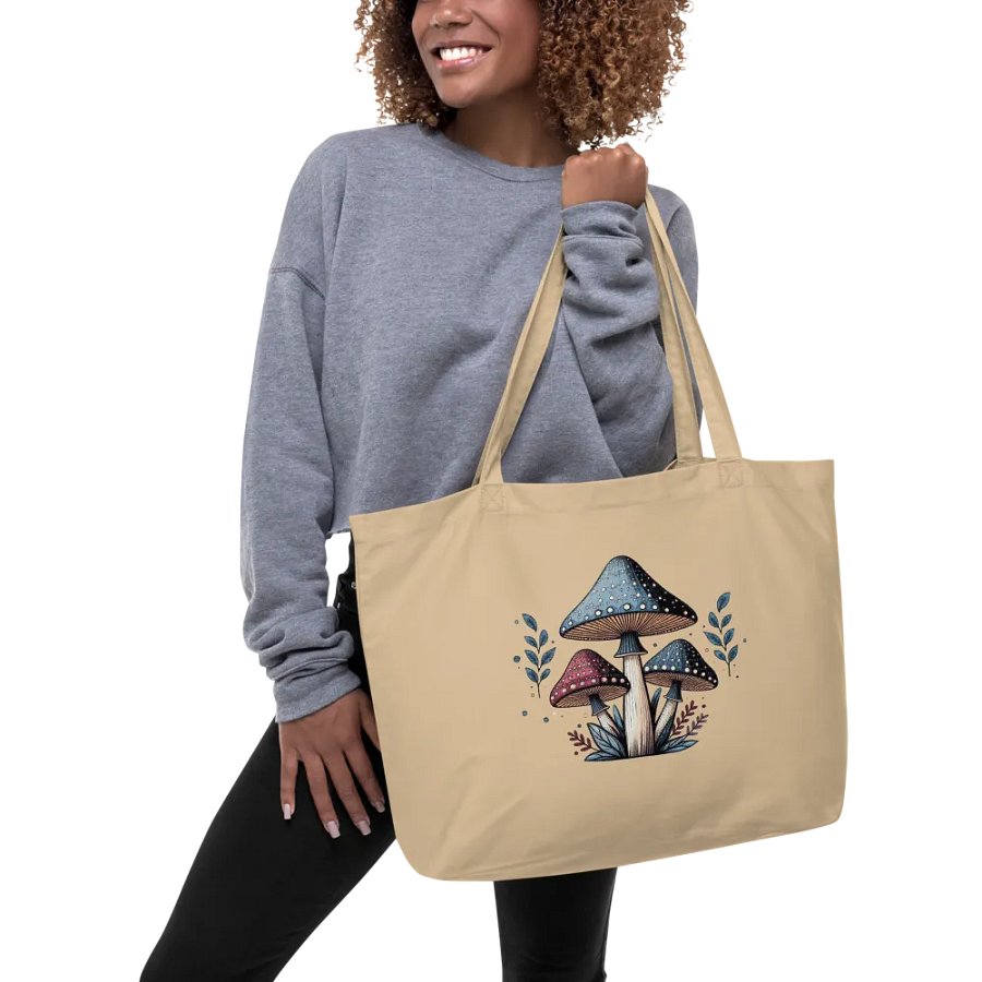 Simple Mushroom Delight Organic Cotton Tote Bag product image (5)