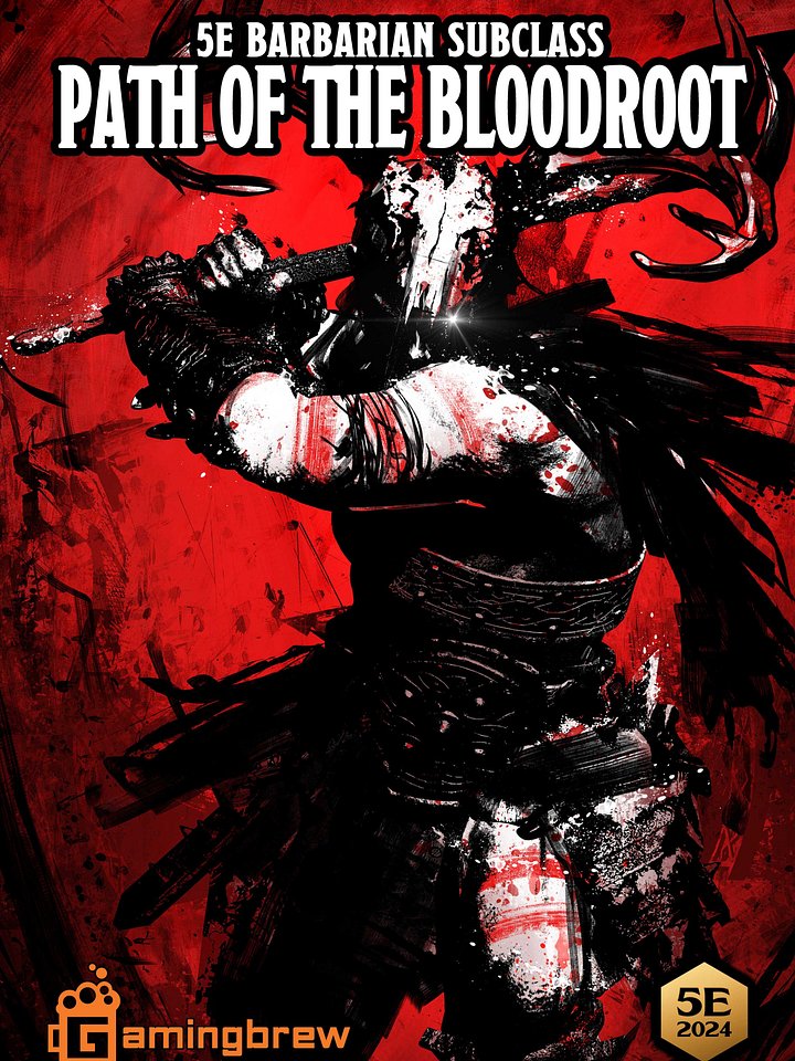 Path of the Bloodroot | 5.5E Barbarian Subclass product image (1)