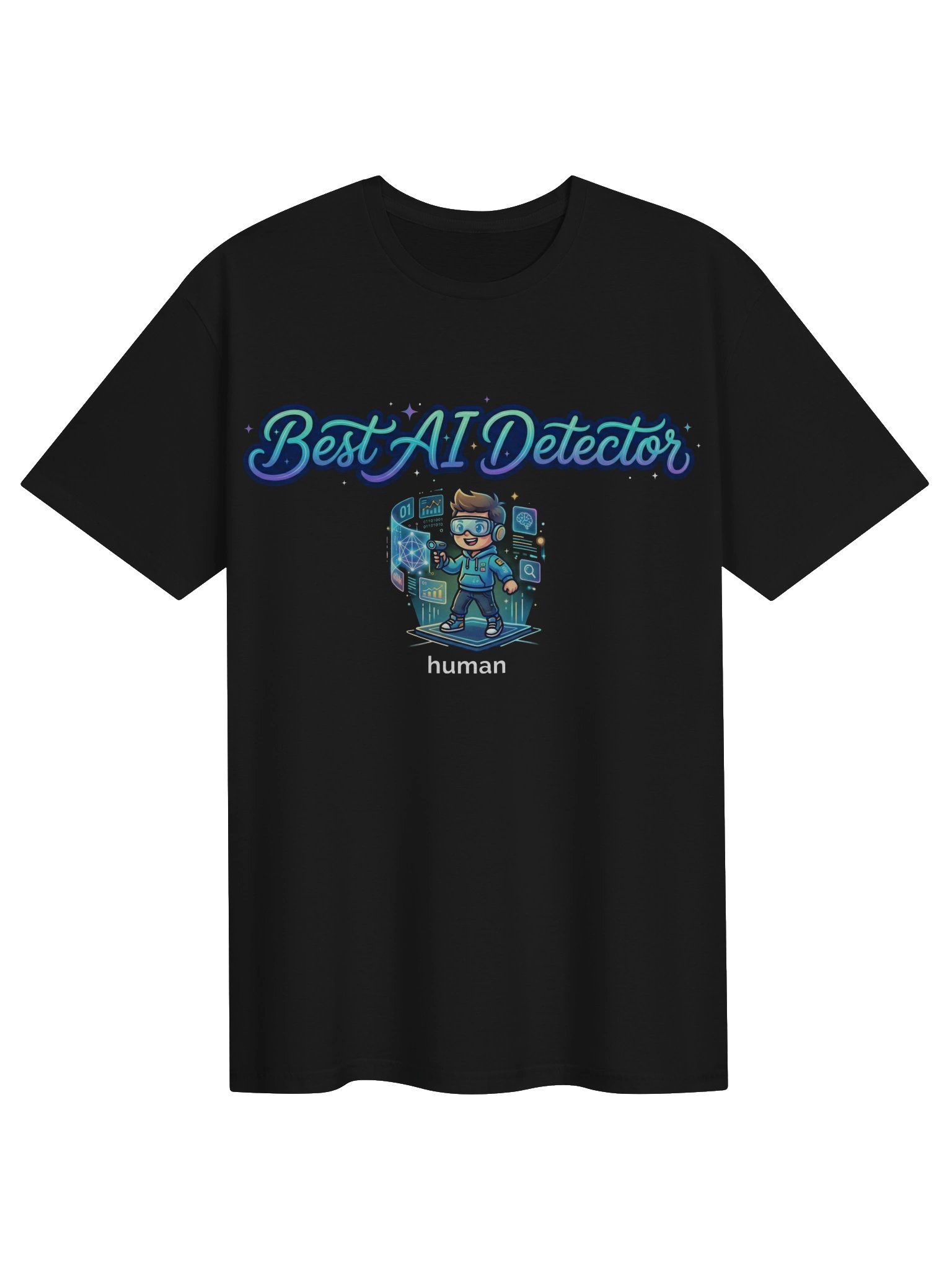 Best AI Detector | Human vs AI Meme T-Shirt | Funny Tech Culture Tee product image (4)