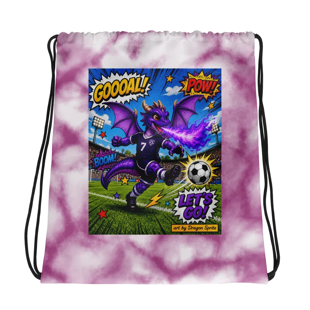 Dragon Sprite's Soccer Dragon Drawstring Backpack product image (1)