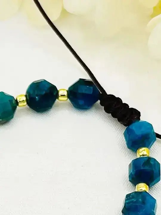Blue Apatite Cut Bead Bracelet product image (2)